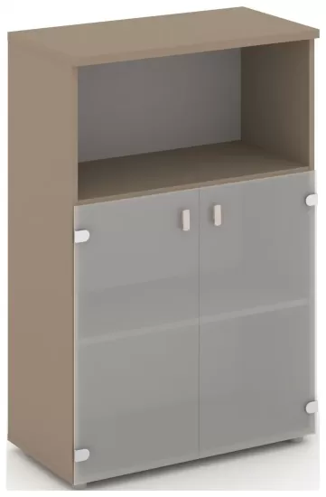 Шкаф средний широкий (2 низких фасада стекло)